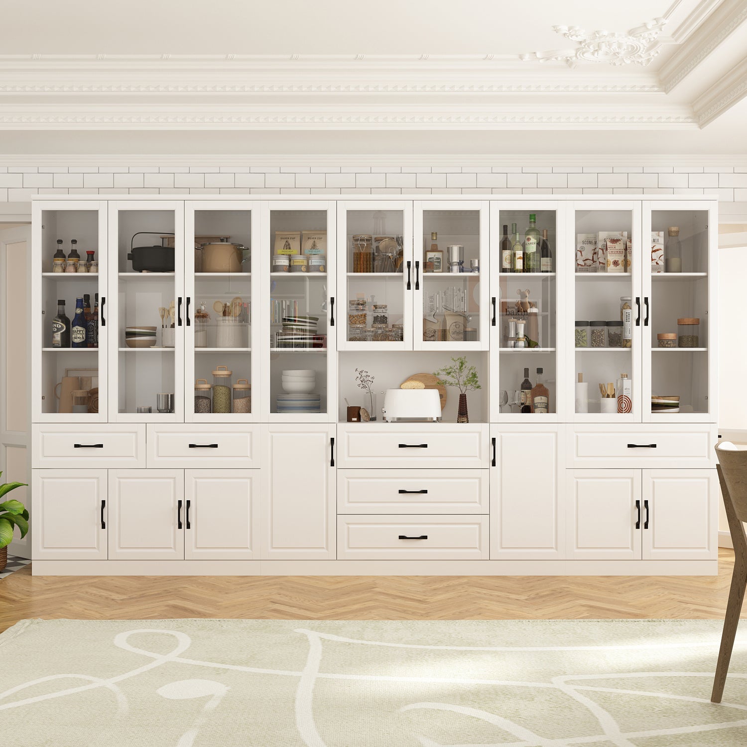Large Display Cabinet Corner Shelf Storage Organizer Bookshelf in Combination