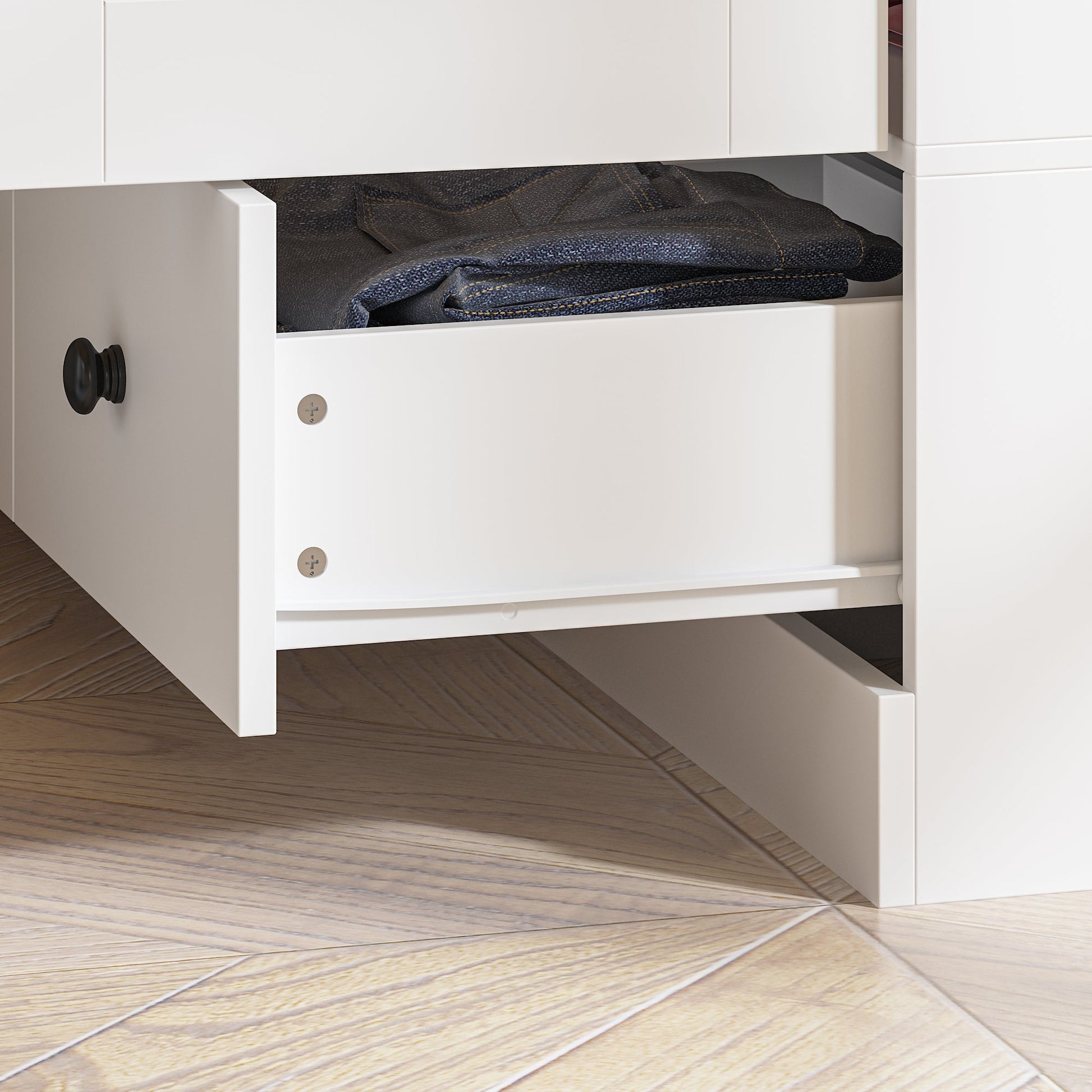 Large Wardrobe Closet Armoire Bedroom Storage Cabinet 4 Doors 5 Drawers
