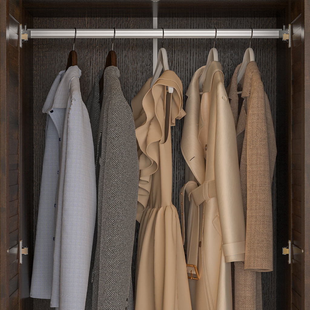 Large Wardrobe Closet Armoire Bedroom Storage Cabinet 4 Doors 5 Drawers