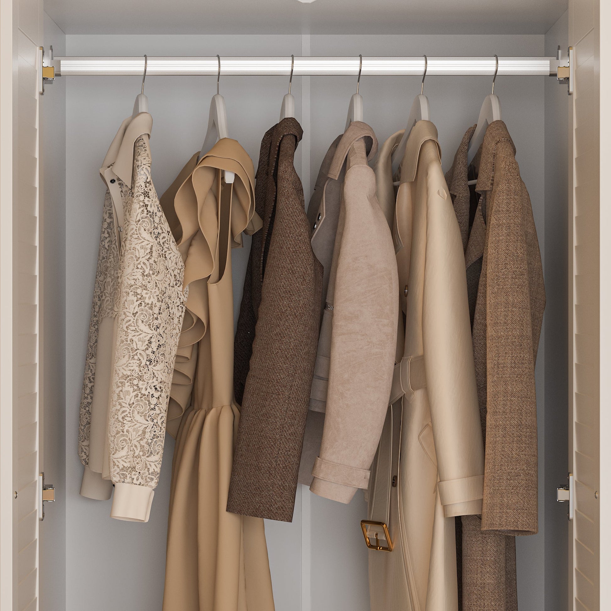 Large Wardrobe Closet Armoire Bedroom Storage Cabinet 4 Doors 5 Drawers