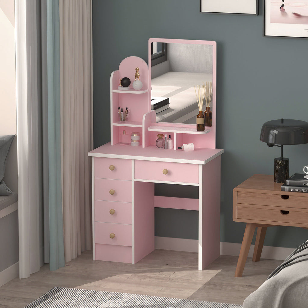 Makeup Vanity Dressing Table Dresser Set with 5 Drawers