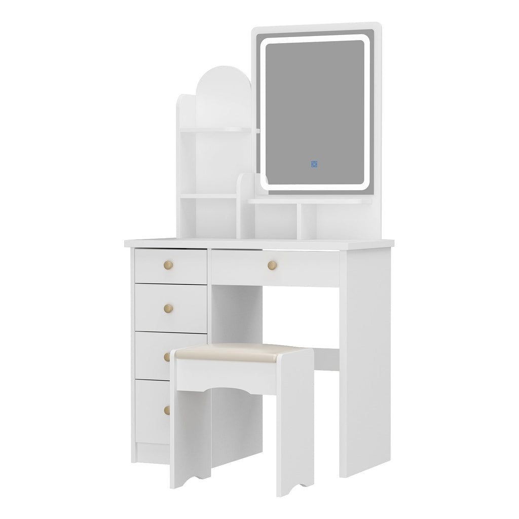 Makeup Vanity Dressing Table Dresser Set with 5 Drawers
