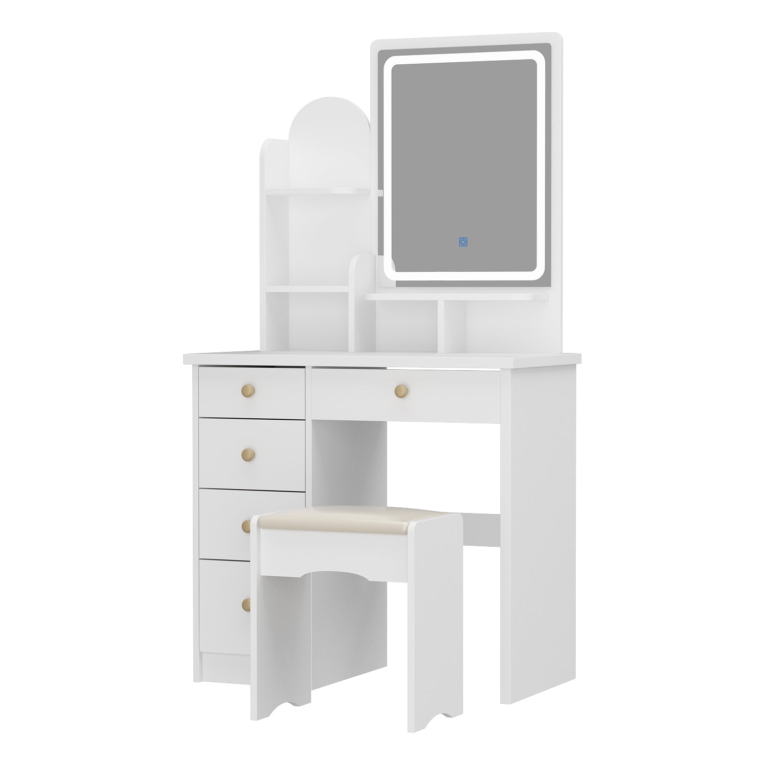 Makeup Vanity Dressing Table Dresser Set with 5 Drawers