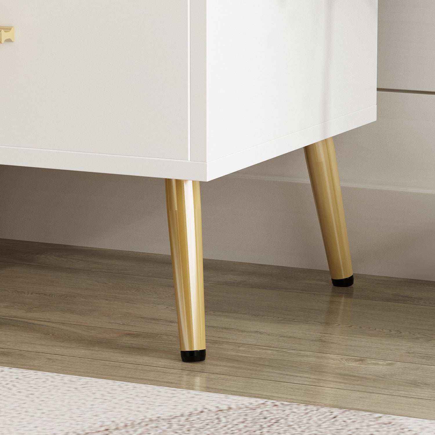 Small Bedside Cabinet 1 Open Shelf and 1 Drawer Storage Table Nightstand