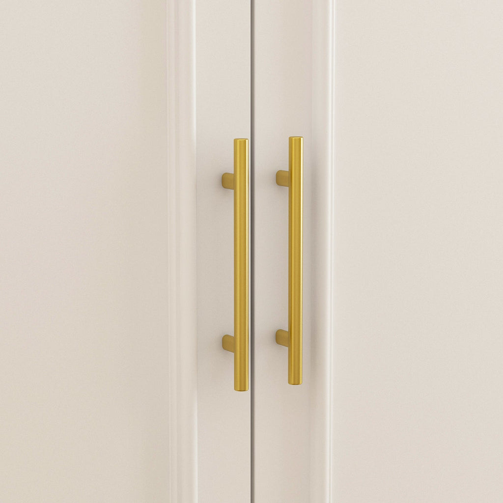 74.8" Large Modular Wardrobe with Glass Doors and Drawers