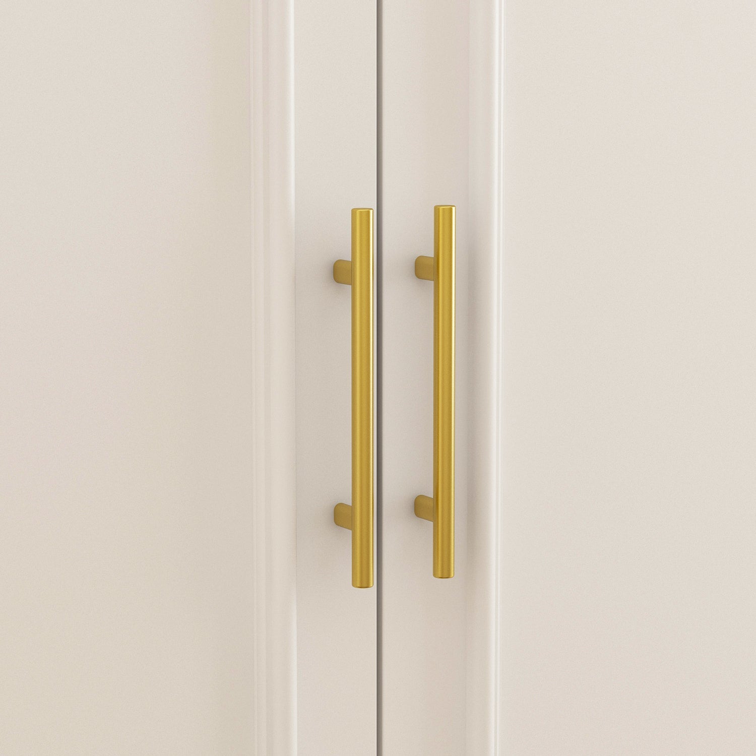 74.8" Large Modular Wardrobe with Glass Doors and Drawers