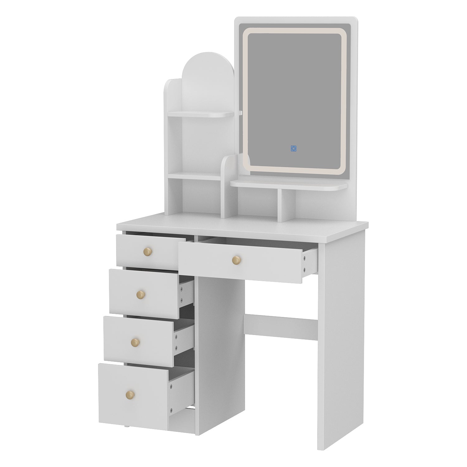 Makeup Vanity Dressing Table Dresser Set with 5 Drawers