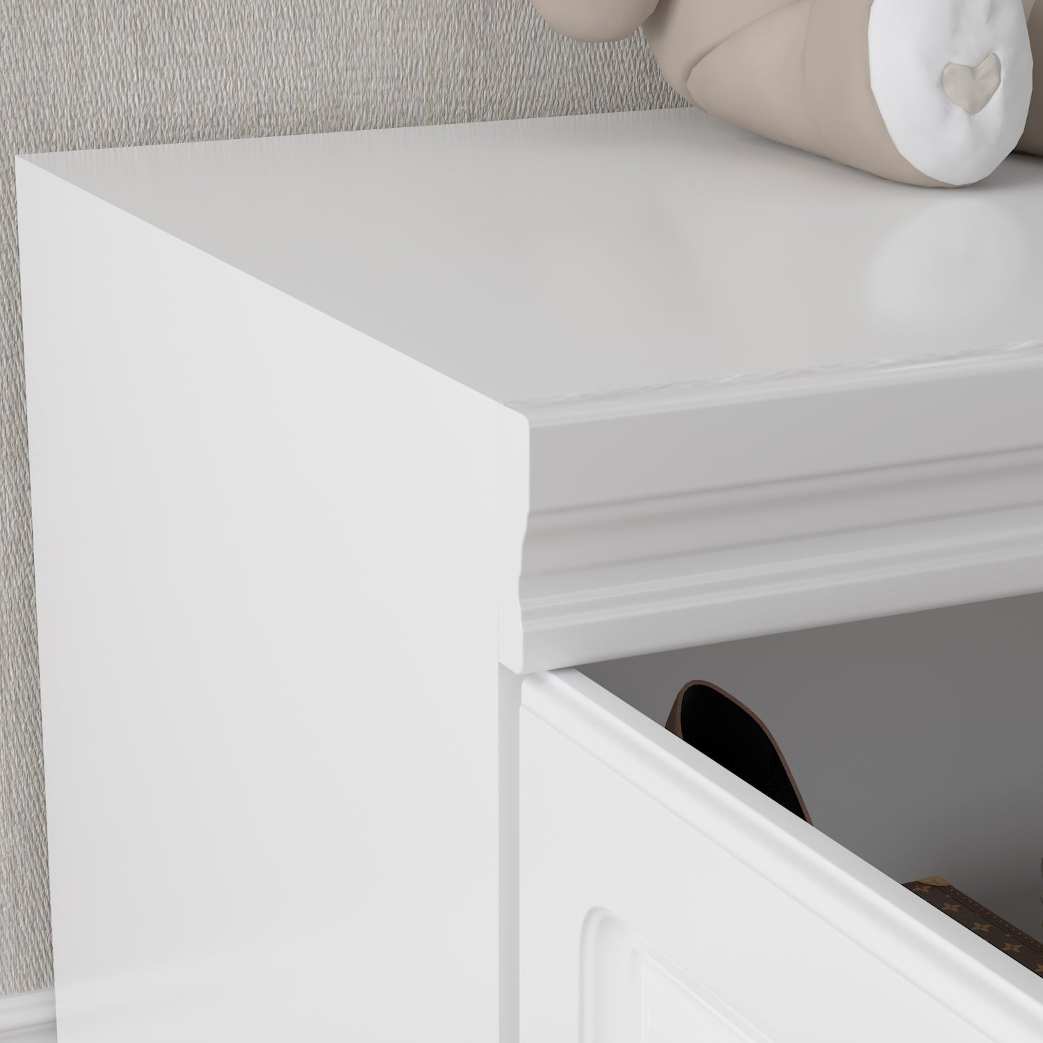 Family Cabinet Wardrobe Bedroom Armoire Home Closet 4 Doors and Drawers