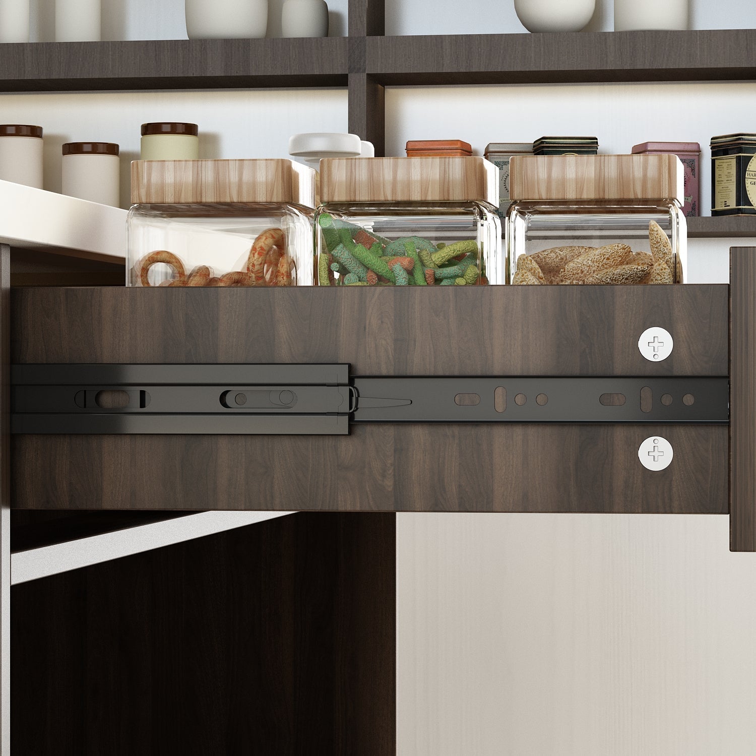 Kitchen Island with Solid + Manufactured Wood Top