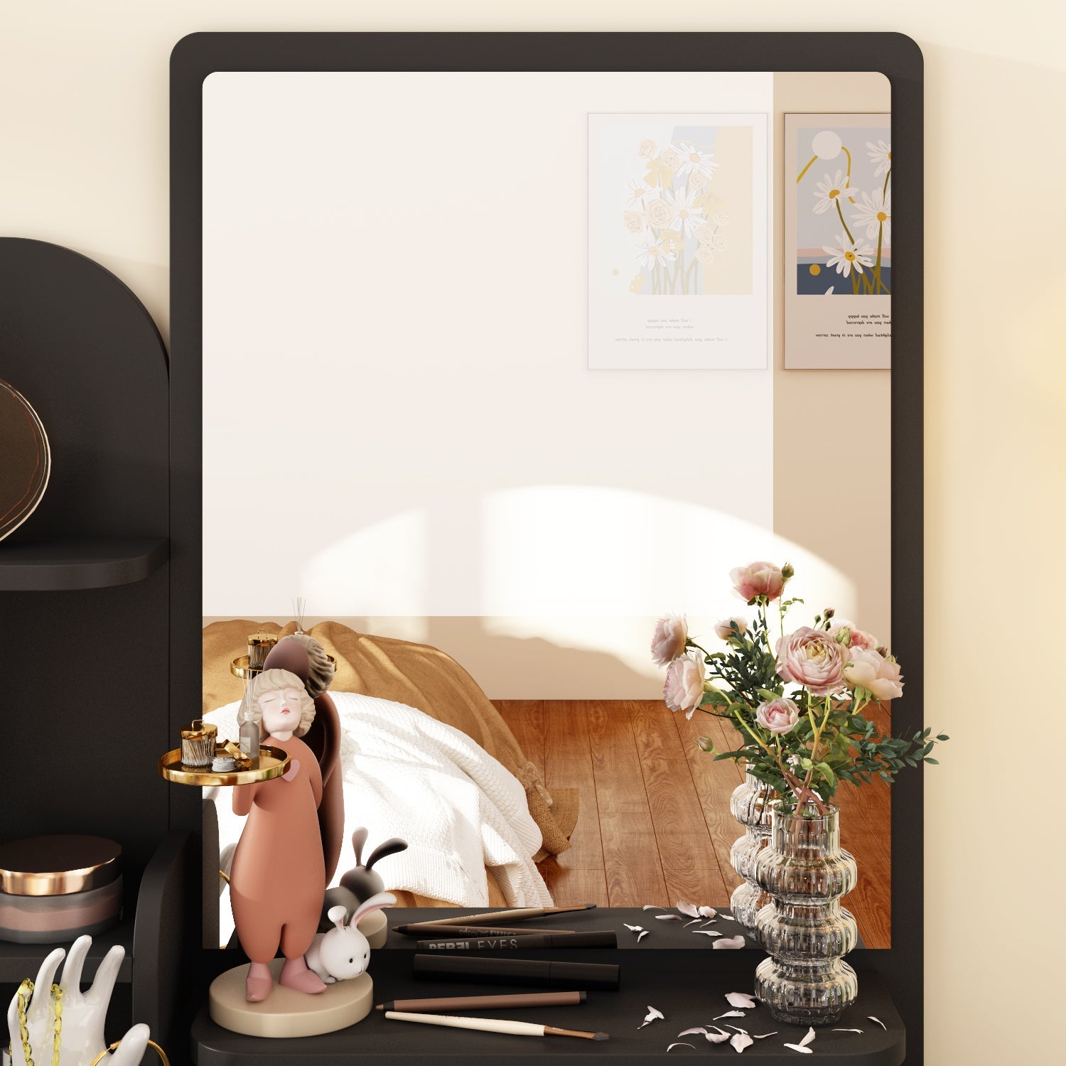 Makeup Vanity Dressing Table Dresser Set with 5 Drawers