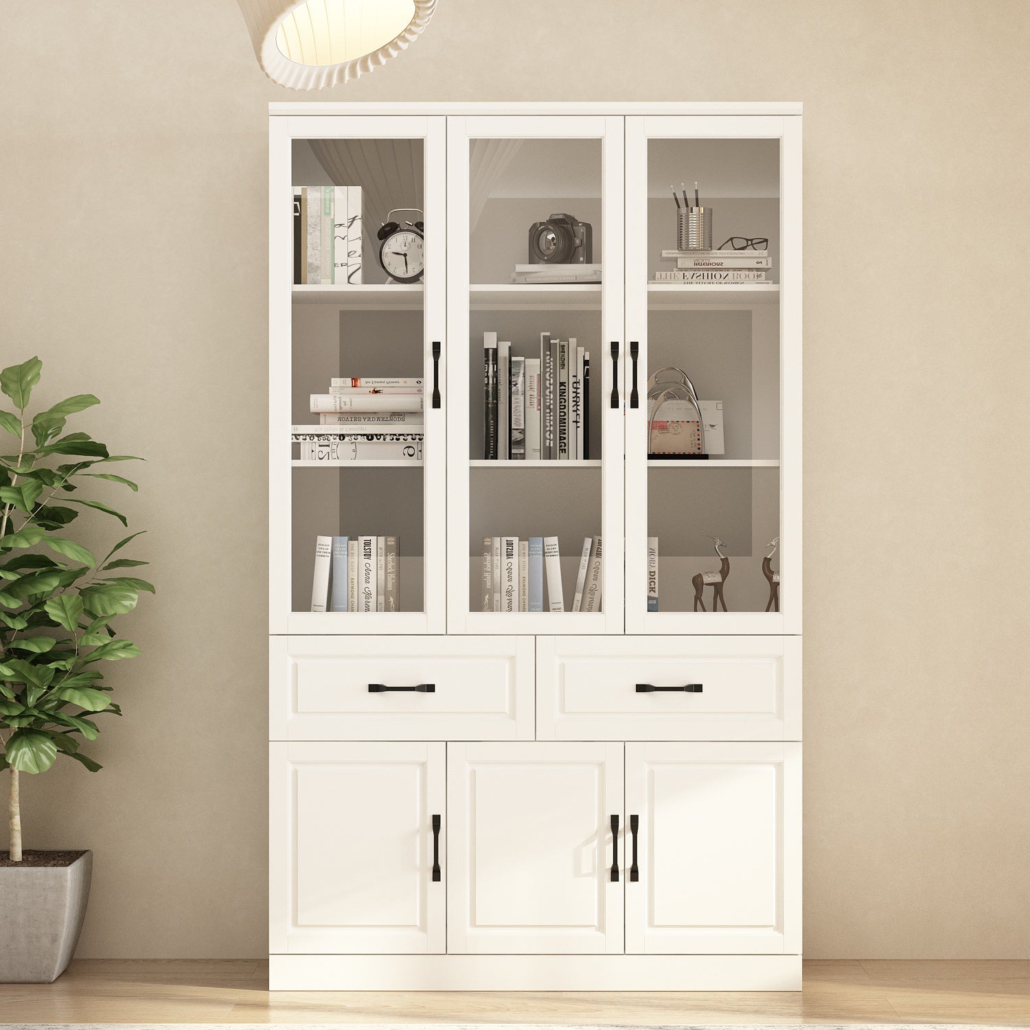 Large Display Cabinet Corner Shelf Storage Organizer Bookshelf in Combination