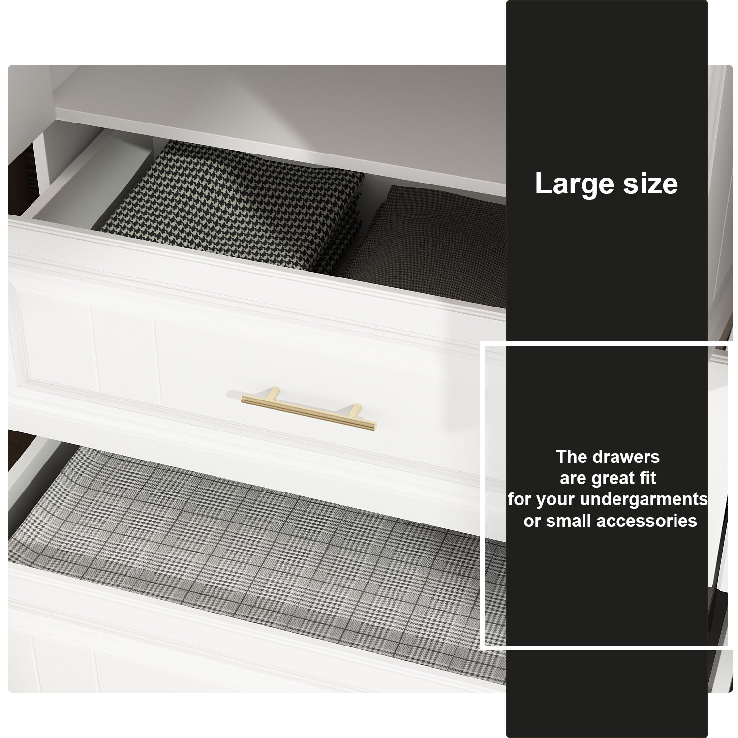 Family Cabinet Wardrobe Bedroom Armoire Home Closet 4 Doors and Drawers