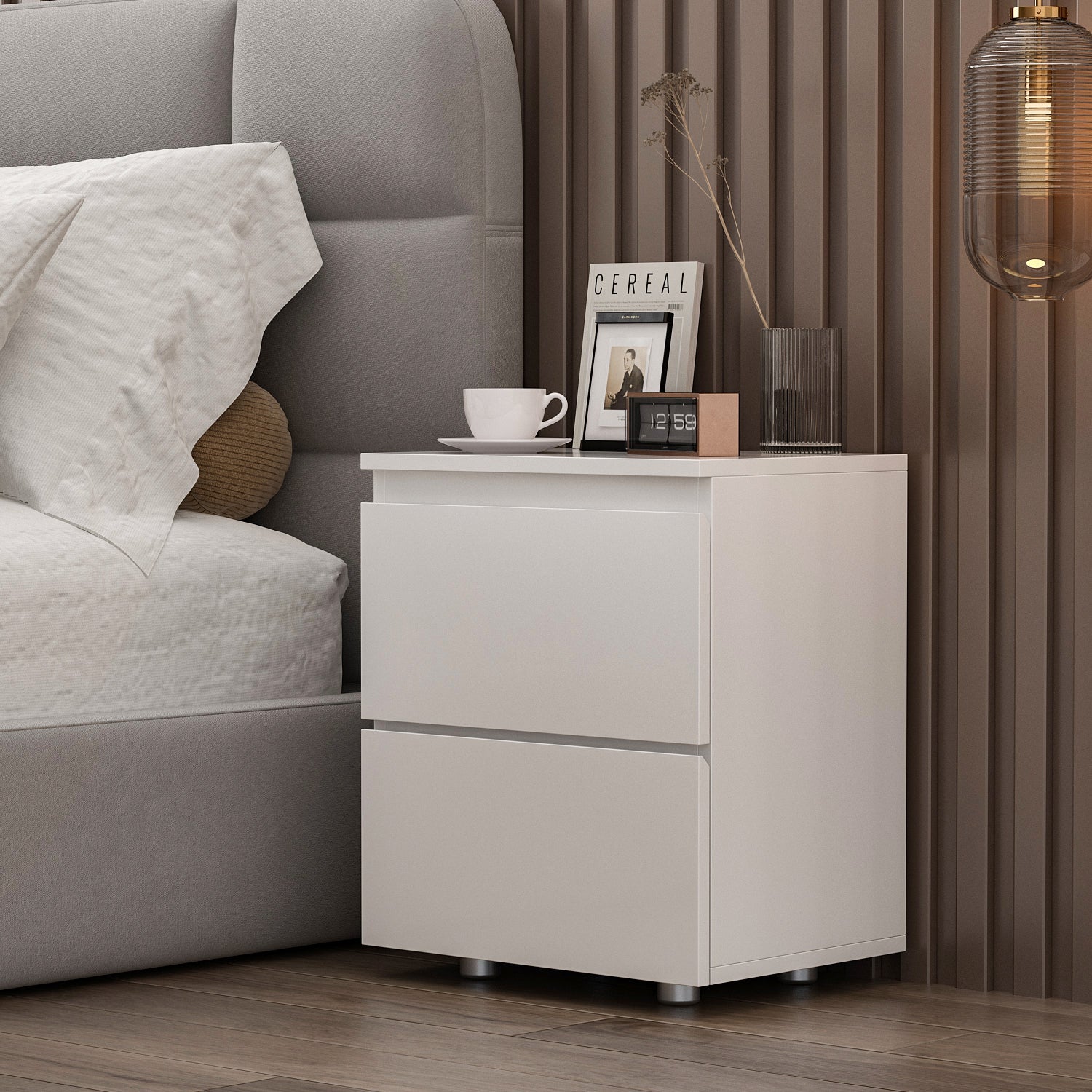 2-Drawer Chest Dresser Sideboard Night Table in Bedroom