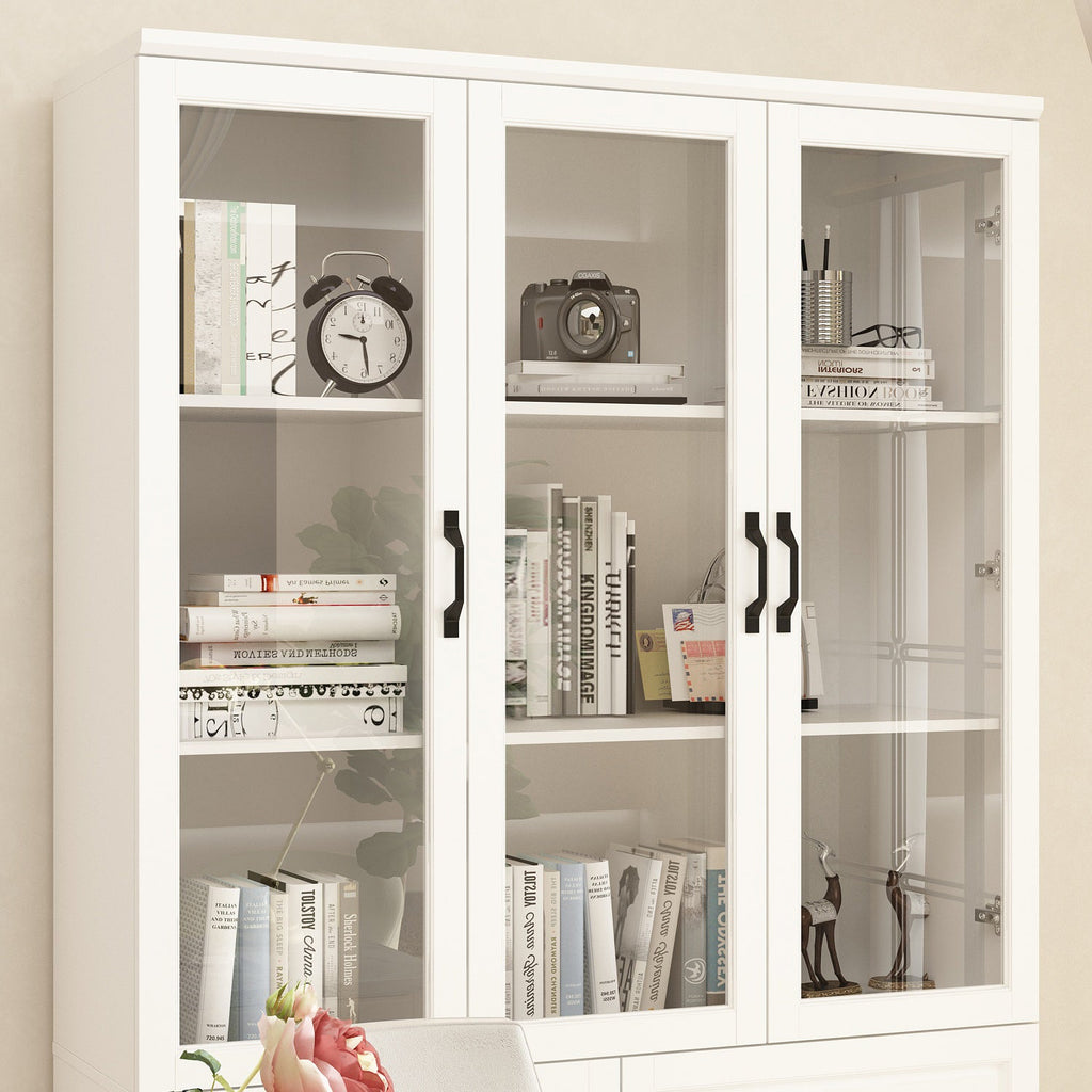 Large Display Cabinet Corner Shelf Storage Organizer Bookshelf in Combination