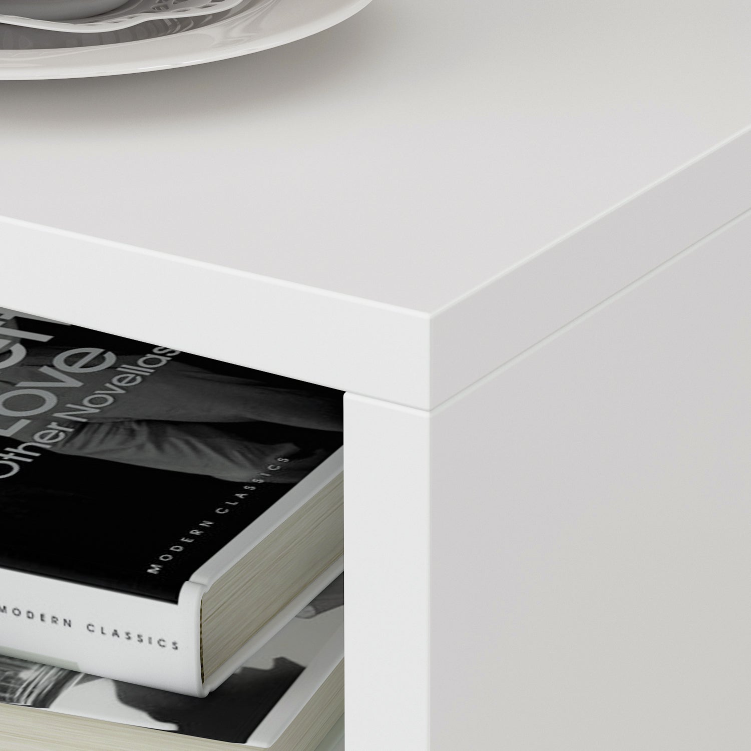 Small Bedside Cabinet 1 Open Shelf and 1 Drawer Storage Table Nightstand