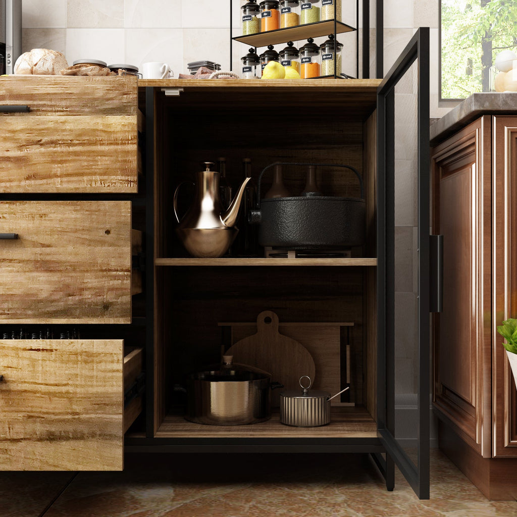 Kitchen Pantry Storage Cabinet Microwave Storage Cabinet Buffet