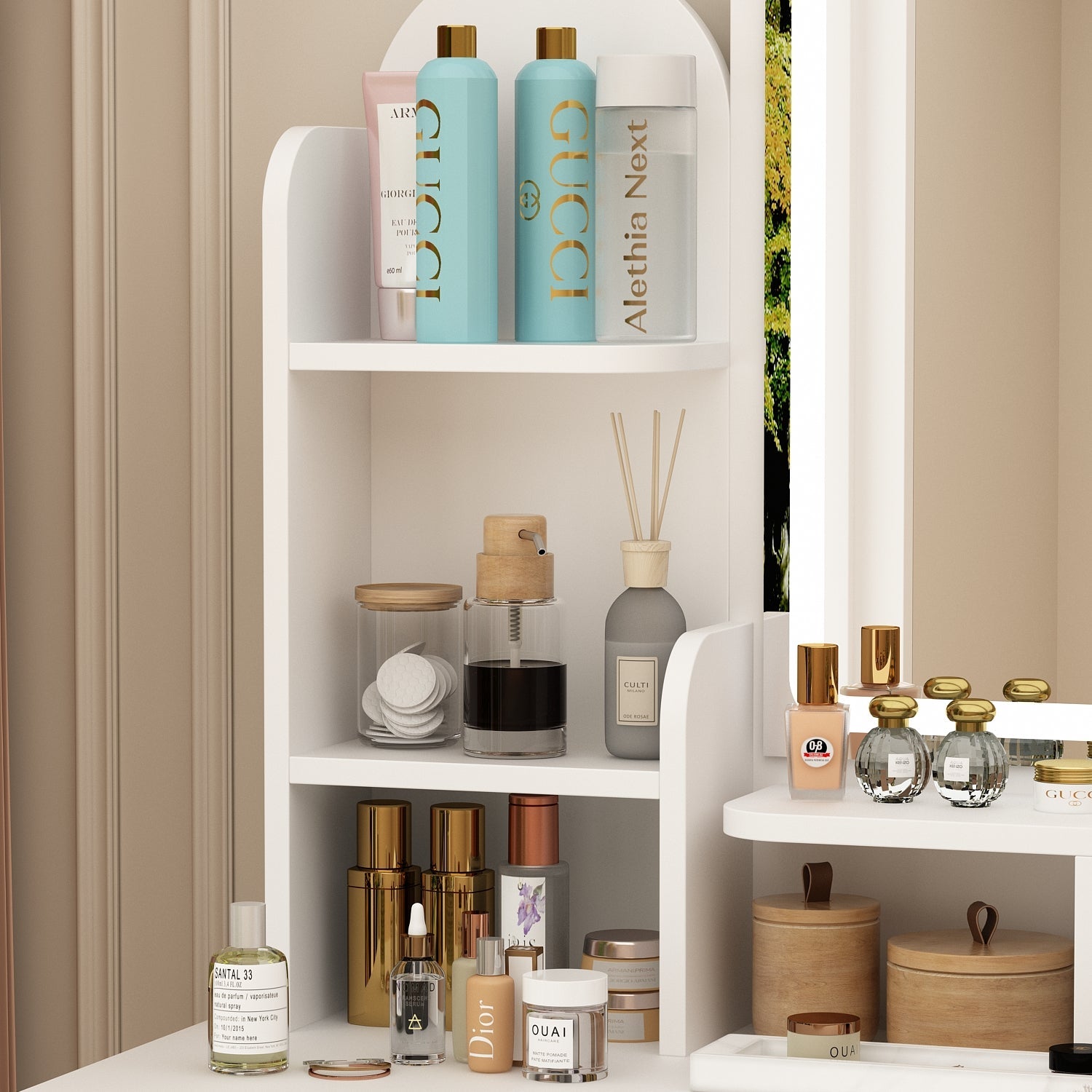 Makeup Vanity Dressing Table Dresser Set with 5 Drawers