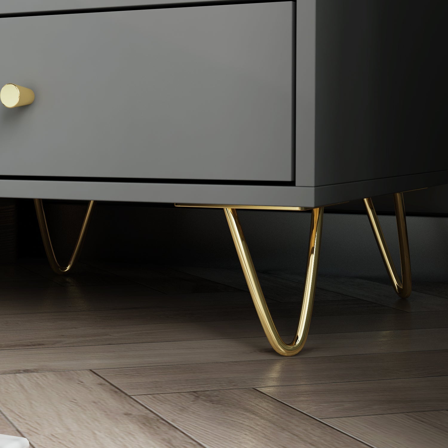 Nightstand Modern Bedside Table with Solid Wood Legs Minimalist and Versatile End Side Table 3 Drawers