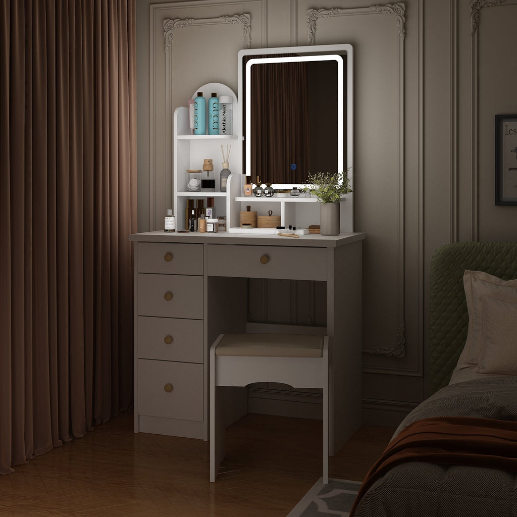 Makeup Vanity Dressing Table Dresser Set with 5 Drawers
