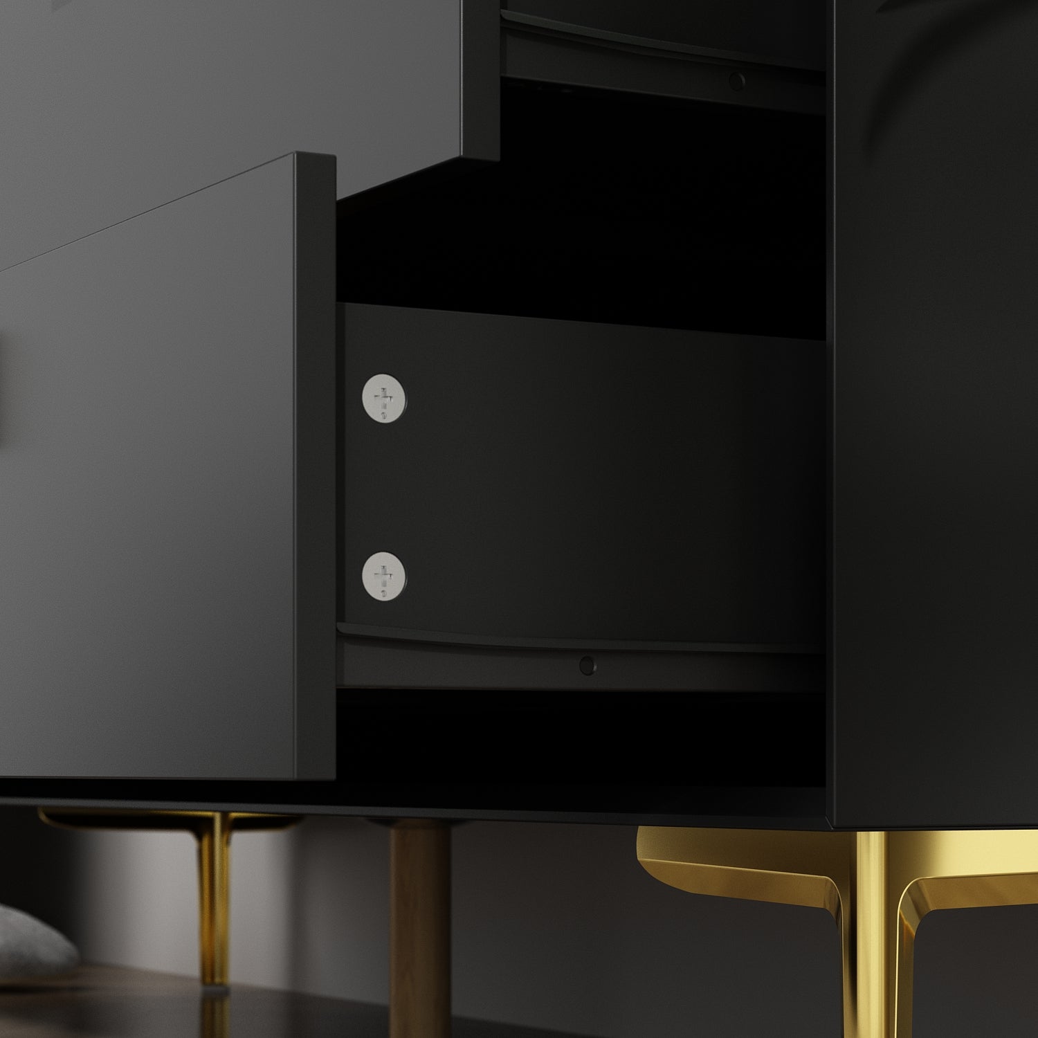 6-Drawer Dresser Buffet Sideboard for Home Storage with Metal Legs