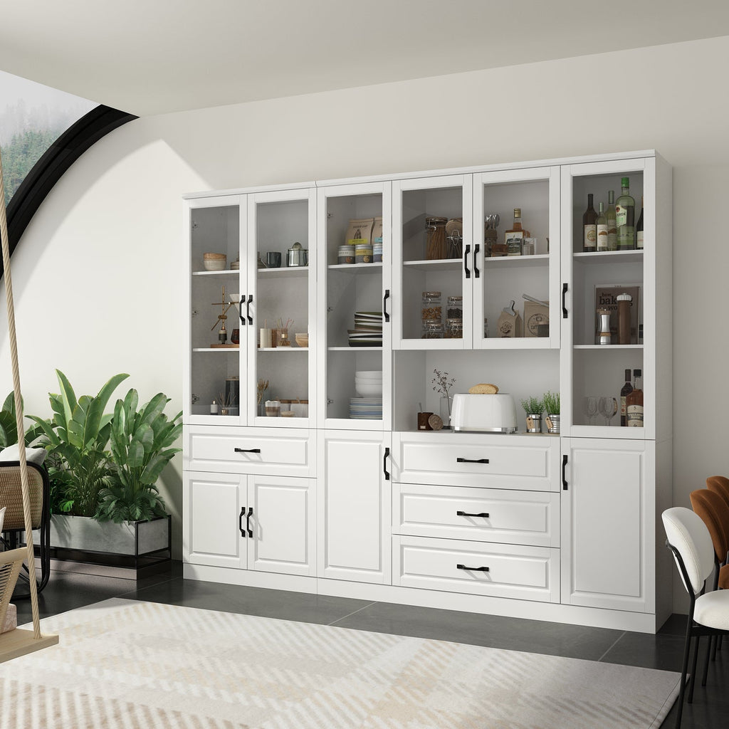 Large Display Cabinet Corner Shelf Storage Organizer Bookshelf in Combination