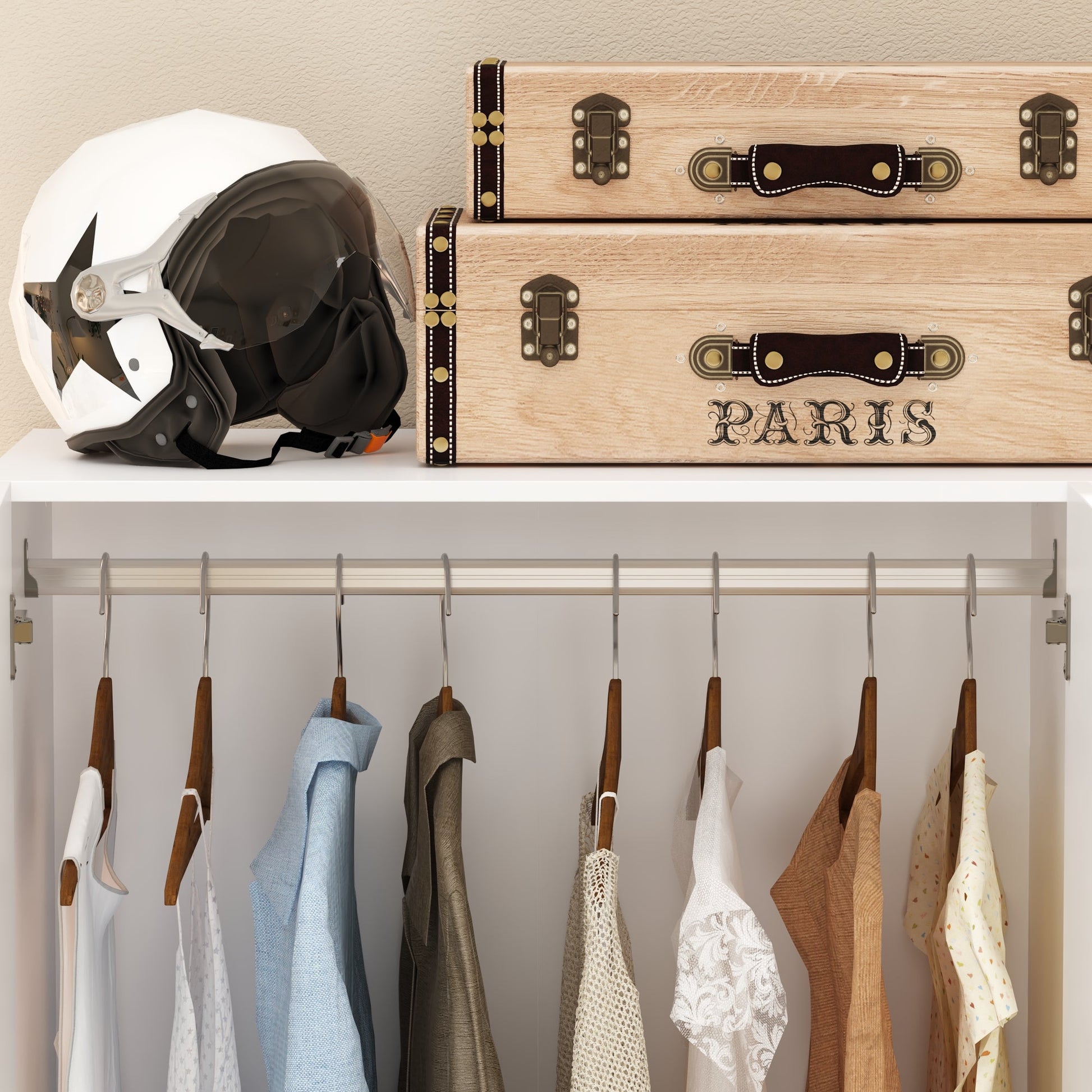 Modern Wardrobe With Shoe Storage Drawer