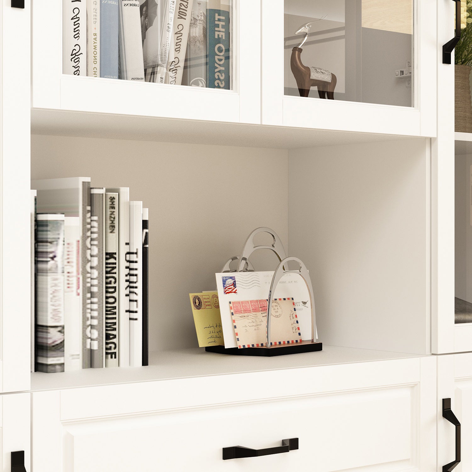 Large Display Cabinet Corner Shelf Storage Organizer Bookshelf in Combination