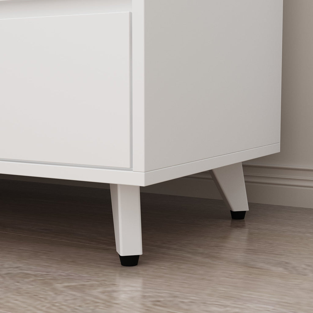 Storage Sideboard Cabinet Cupboard with Drawers and Glass Doors for Kitchen Organization