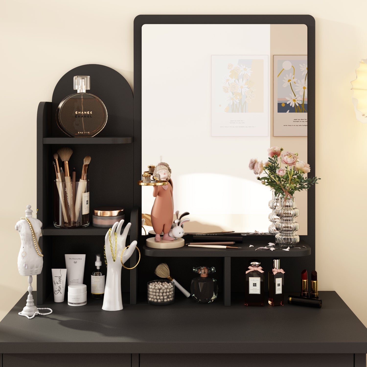 Makeup Vanity Dressing Table Dresser Set with 5 Drawers