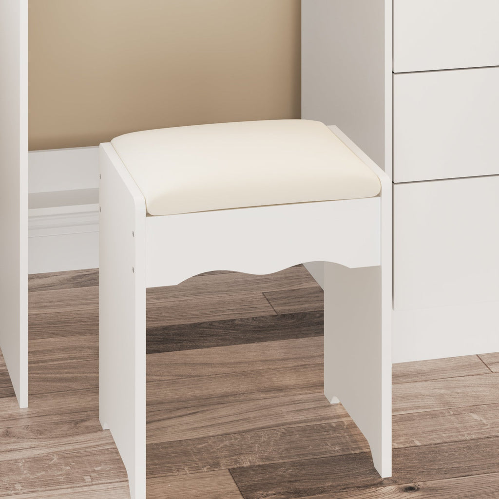 Large Vanity Set Makeup Vanity Dressing Table with Sliding Lighted Mirror 5 Drawers & Shelves