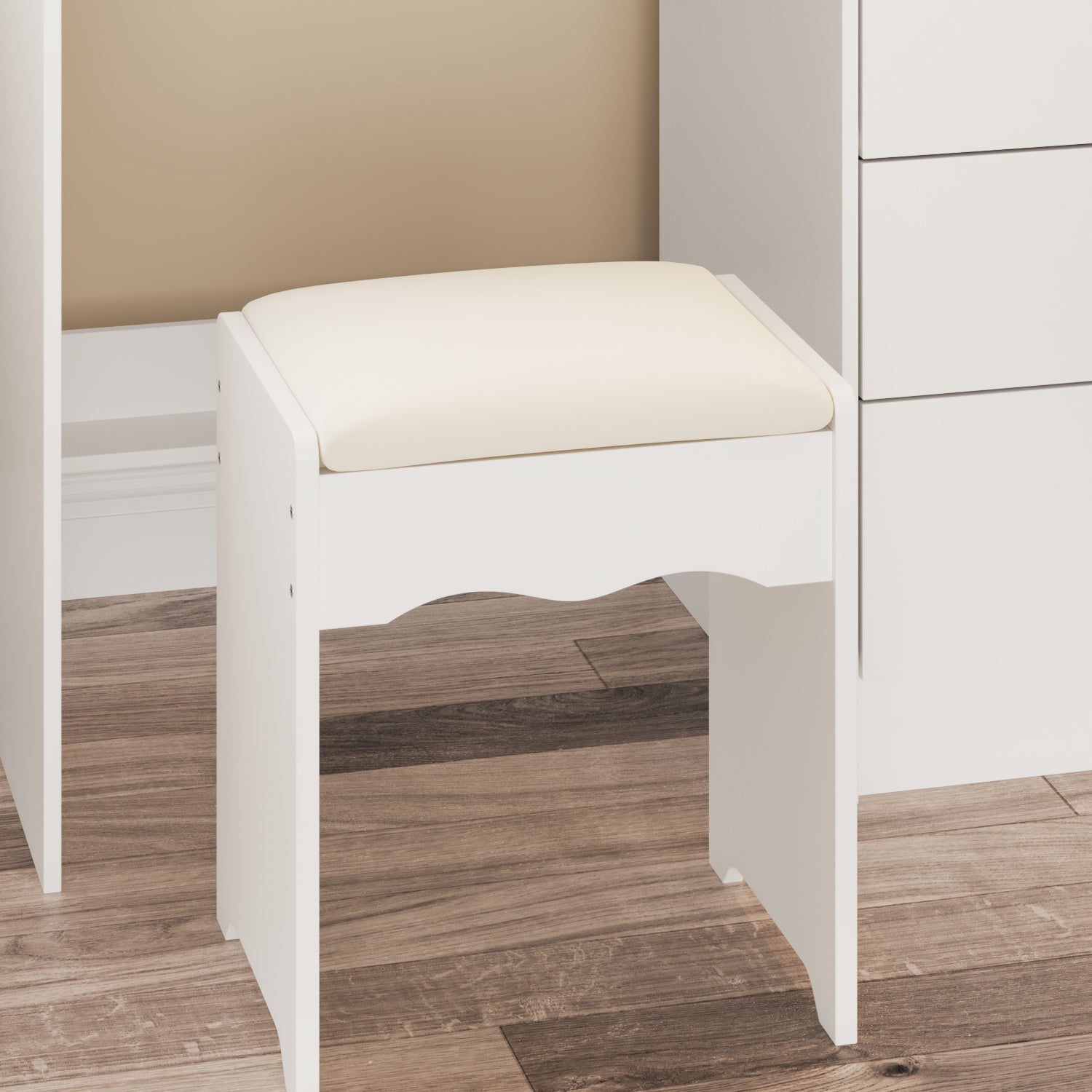 Large Vanity Set Makeup Vanity Dressing Table with Sliding Lighted Mirror 5 Drawers & Shelves