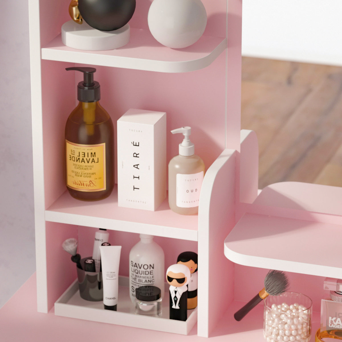 Makeup Vanity Dressing Table Dresser Set with 5 Drawers