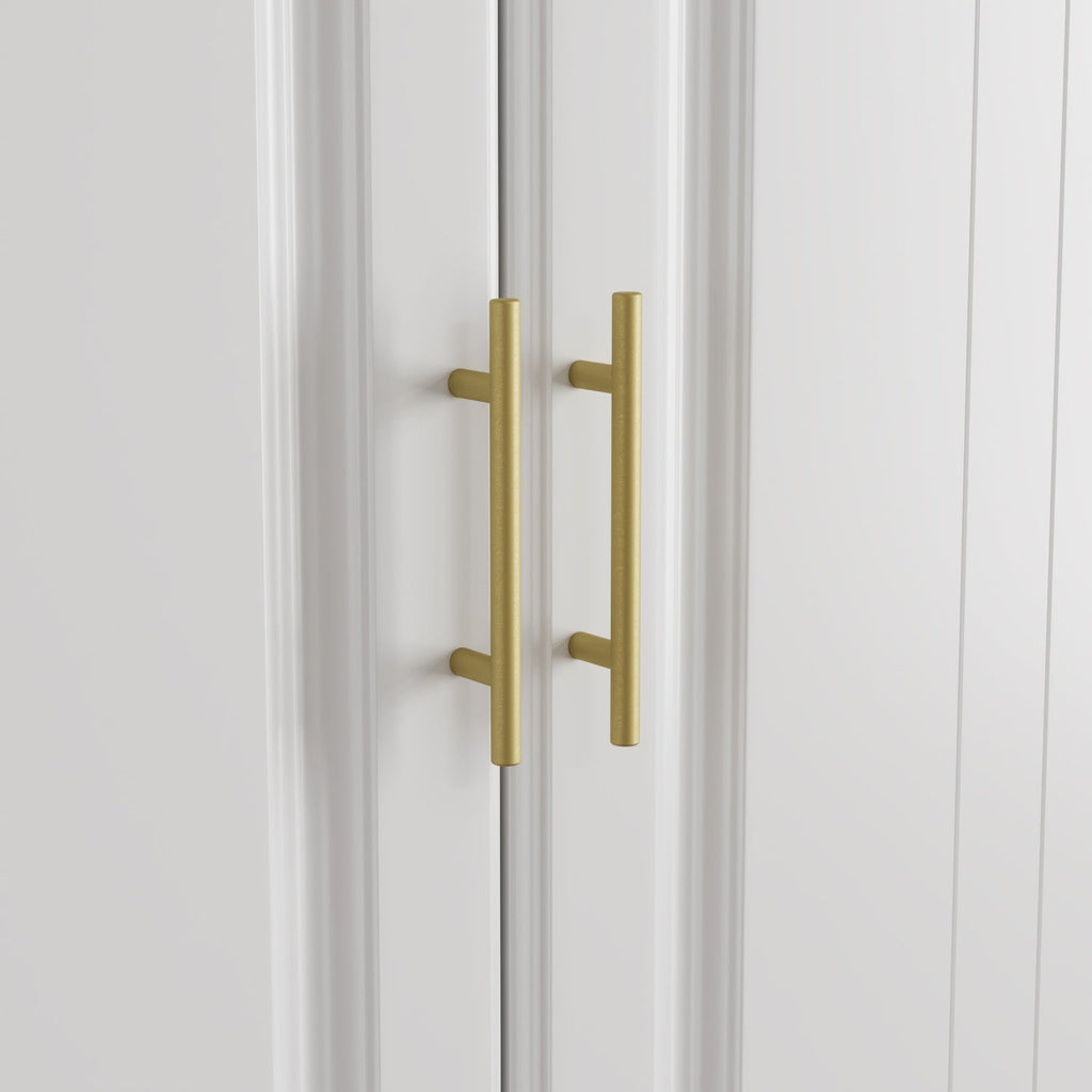 Family Cabinet Wardrobe Bedroom Armoire Home Closet 4 Doors and Drawers