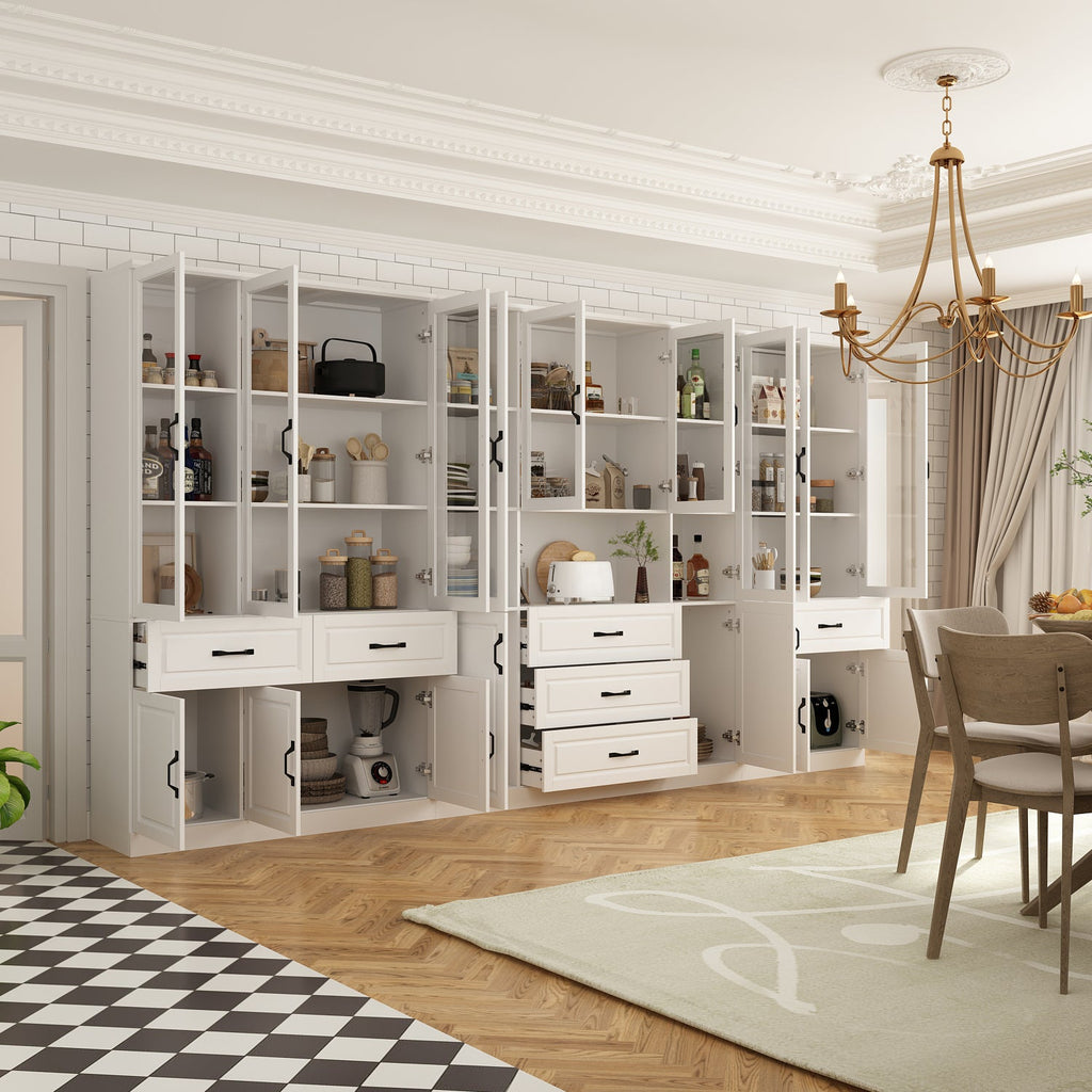 Large Display Cabinet Corner Shelf Storage Organizer Bookshelf in Combination